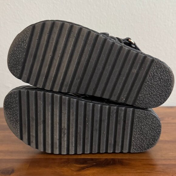 Steve Madden - Bigmona Quilted Leather Slingback Platform Sandal in Black - Picture 7 of 7